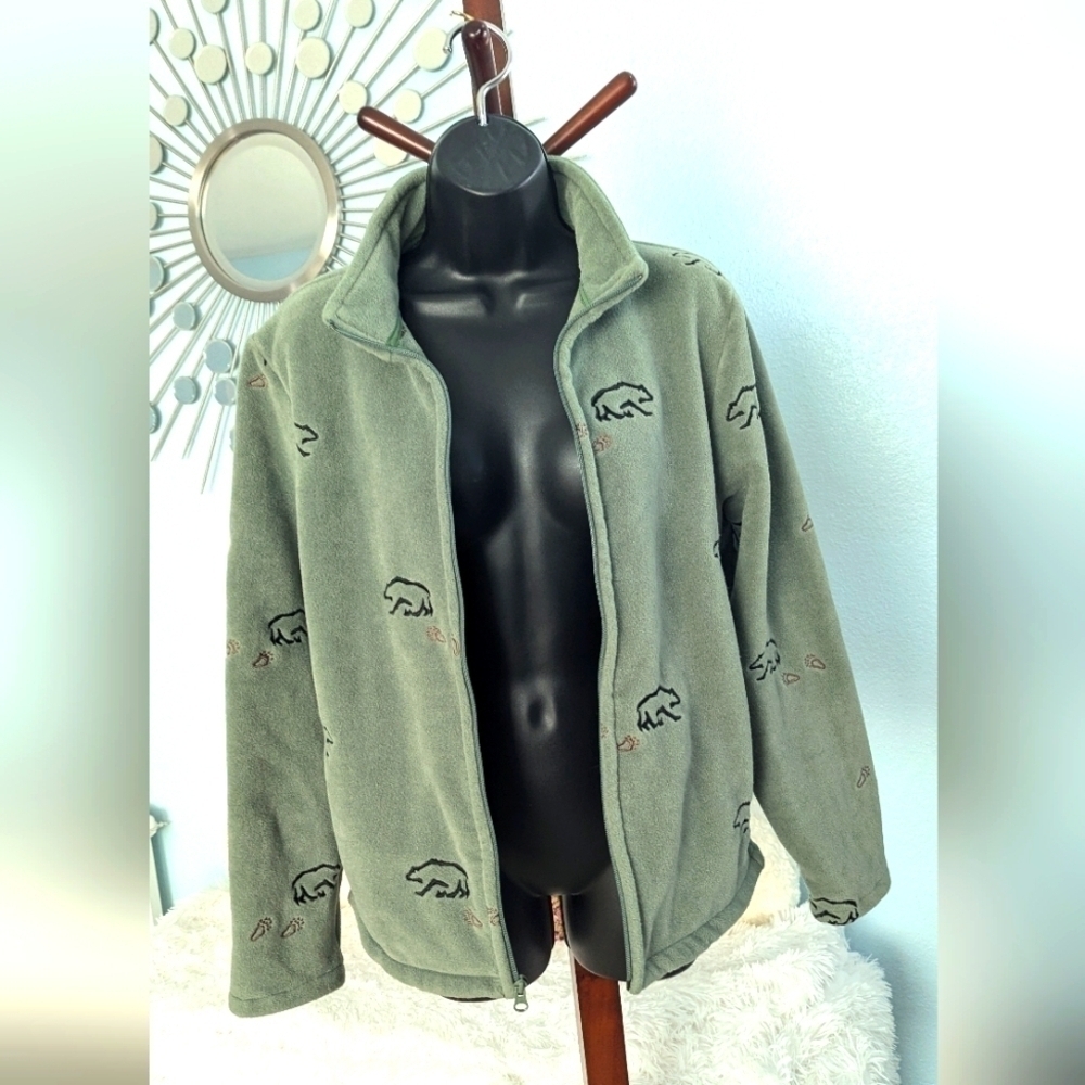 Woolrich woman's Fleece Polar Bear Jacket Size S - Picture 6 of 12